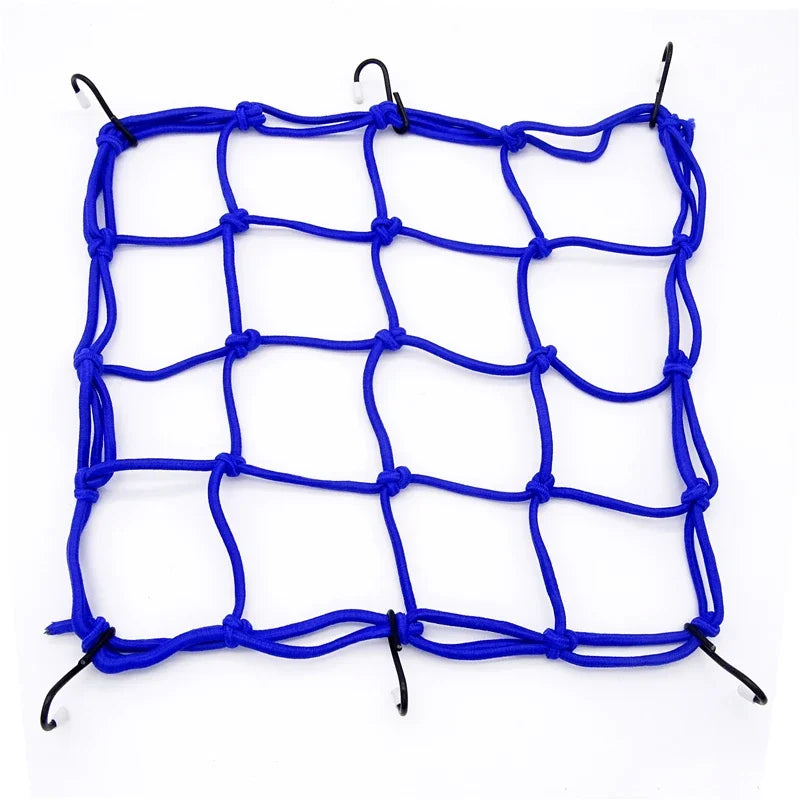 40*40cm Motorrad Gepäcknetz Gepäcknetz Helm Seil Aufbewahrungstasche Schnurhalter Tank Mesh Einstellbare 6 Haken Gepäck