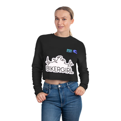 Women's Cropped Sweatshirt "Biker Girl"