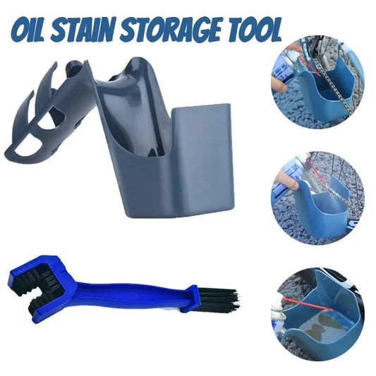 Motorcycle Bike Chain Oil Storage Tool Box Chain Cleaning Oil Splash-Proof Tool Bicycle Chain Oil Anti-spray Tool Bicycle Tools